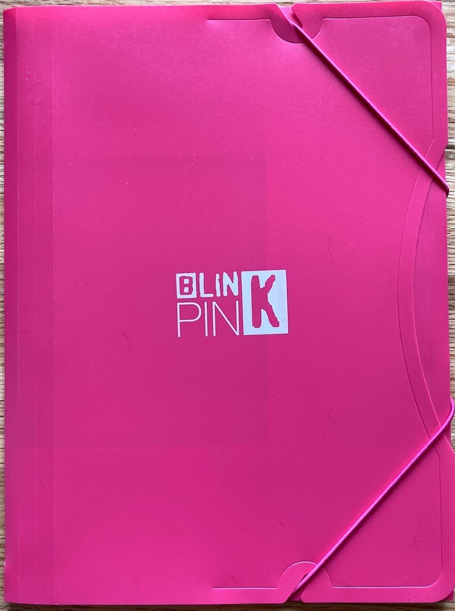 Elastomap A4 met drie kleppen - blink pink - 1 stuk