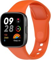 Siliconen Smartwatch bandje - Geschikt voor Redmi Watch 3 siliconen bandje - oranje - Strap-it Horlogeband / Polsband / Armband