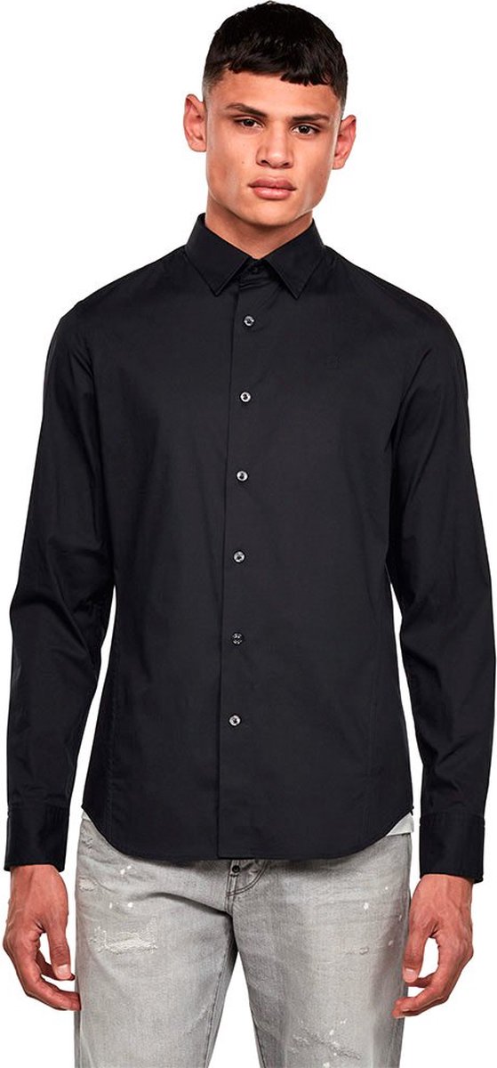 G-Star Dressed Super Slim Shirt ls Heren Shirts Zwart