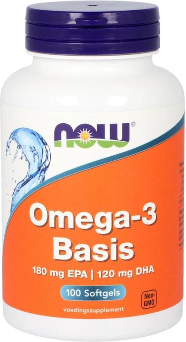 Now Foods - Omega-3 Basis - 1000 mg Zuivere Visolieconcentraat - 100 Softgels