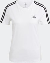 adidas Sportswear Essentials Slim 3-Stripes T-shirt - Dames - Wit- XL