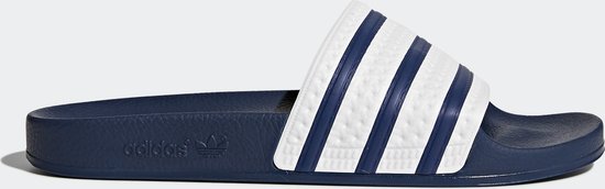 Chaussons homme adidas Adilette - Adiblue / Blanc - Taille 40,5
