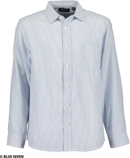 Blue Seven - overhemd - gestreept blauw/wit