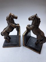 Denza - Gietijzeren BZ592350 boekensteun Paard - 2 stuks - gietijzer - horse - paarden -