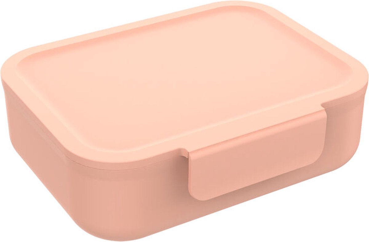 Lunch Buddies brooddoos tastebox rechthoekig 24x18x6 cm peach. perzik