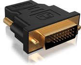 ICY BOX DVI naar HDMI-adapter - perfect voor docking stations (IB-DK2241AC), PC's en monitoren, bidirectionele DVI-D naar HDMI, tot 4K 60Hz, 60983