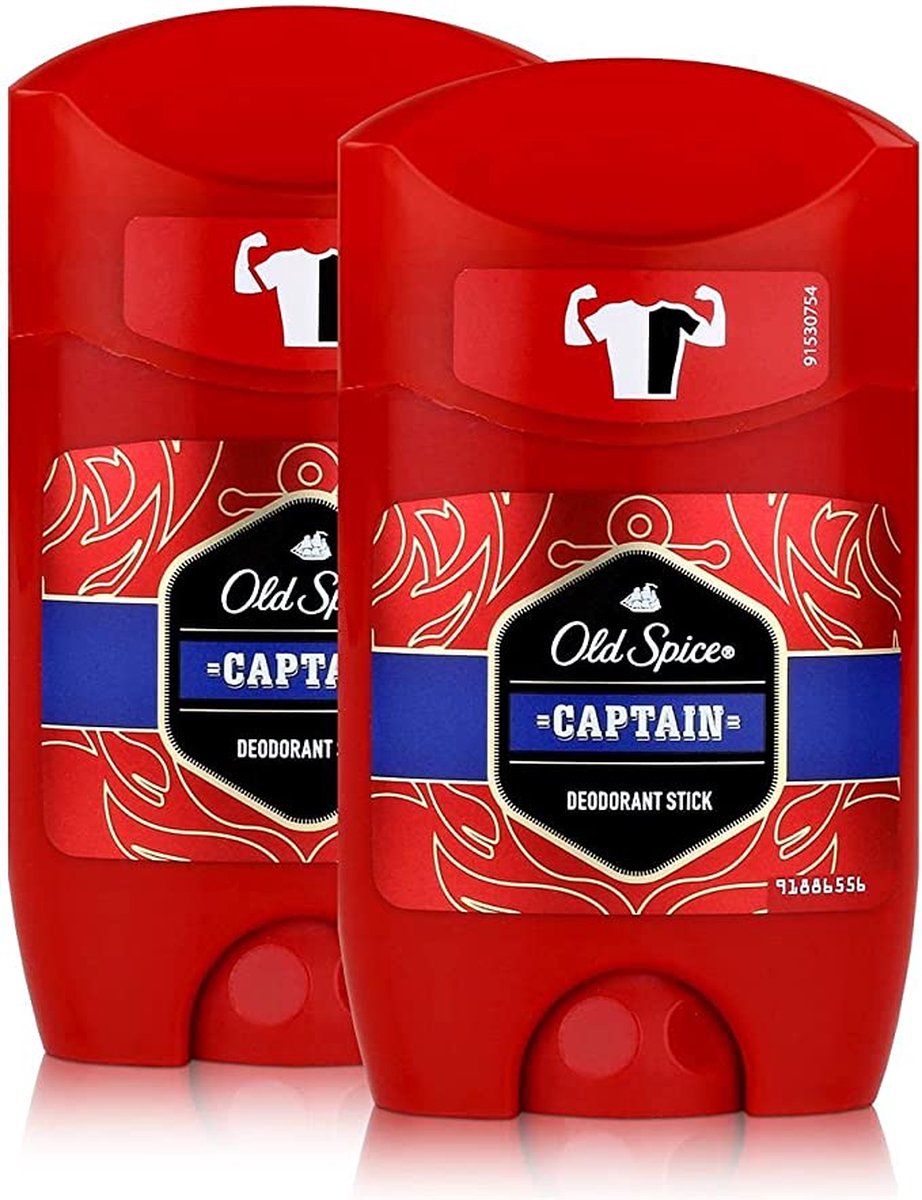 Goedkoopste Old Spice Deo Stick Captain - 2 x 50 ml