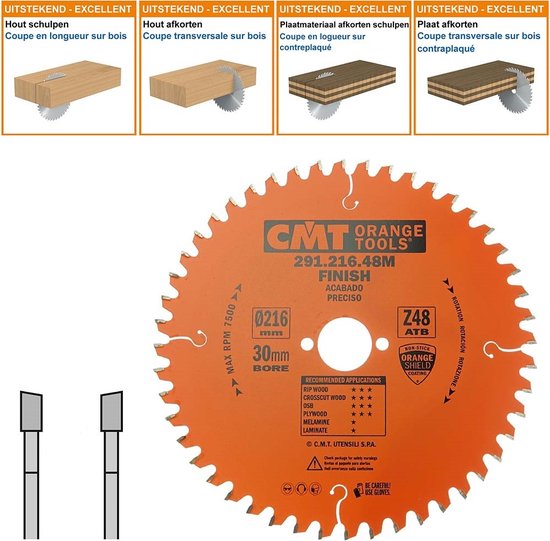 CMT Geluidsarme HW afkortzaag geschikt voor hout