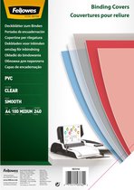 Fellowes pages de garde A4 transparent 240 microns 100 pièces PVC