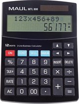 Maul MTL 800 Calculatrice de bureau à piles, à énergie solaire Zwart Nombre de positions d'affichage : 12