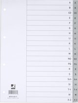 Q-CONNECT alfabetische tabbladen, A4, PP, met indexblad, 20 tabs, grijs