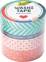 Washi tape folia geometric - 4 stuks