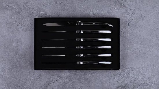 KitchenMonster Steakmessen Messenset Laguiole - 6 stuks RVS 23cm