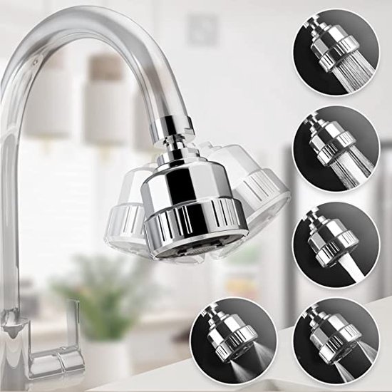 Kraanbeluchter 360 ° Rotatie Universele Spatwaterdichte Swivel Waterbesparende Kraan Keuken Kraangat Waterkraan Keukenkraan, 01, h