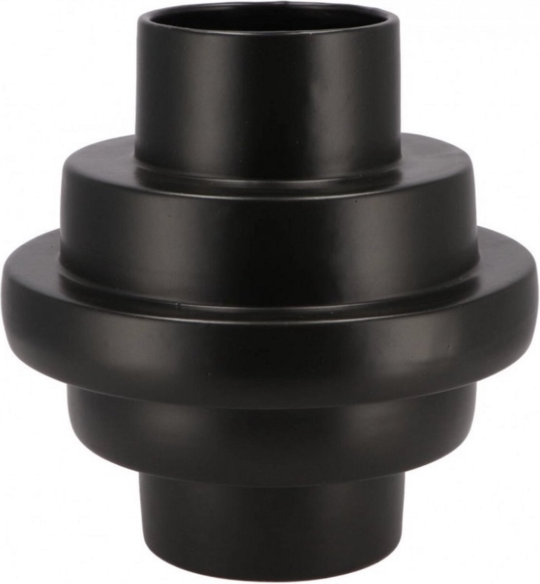 Daan Kromhout - STAIRS BLACK MAT VAAS 14X15CM