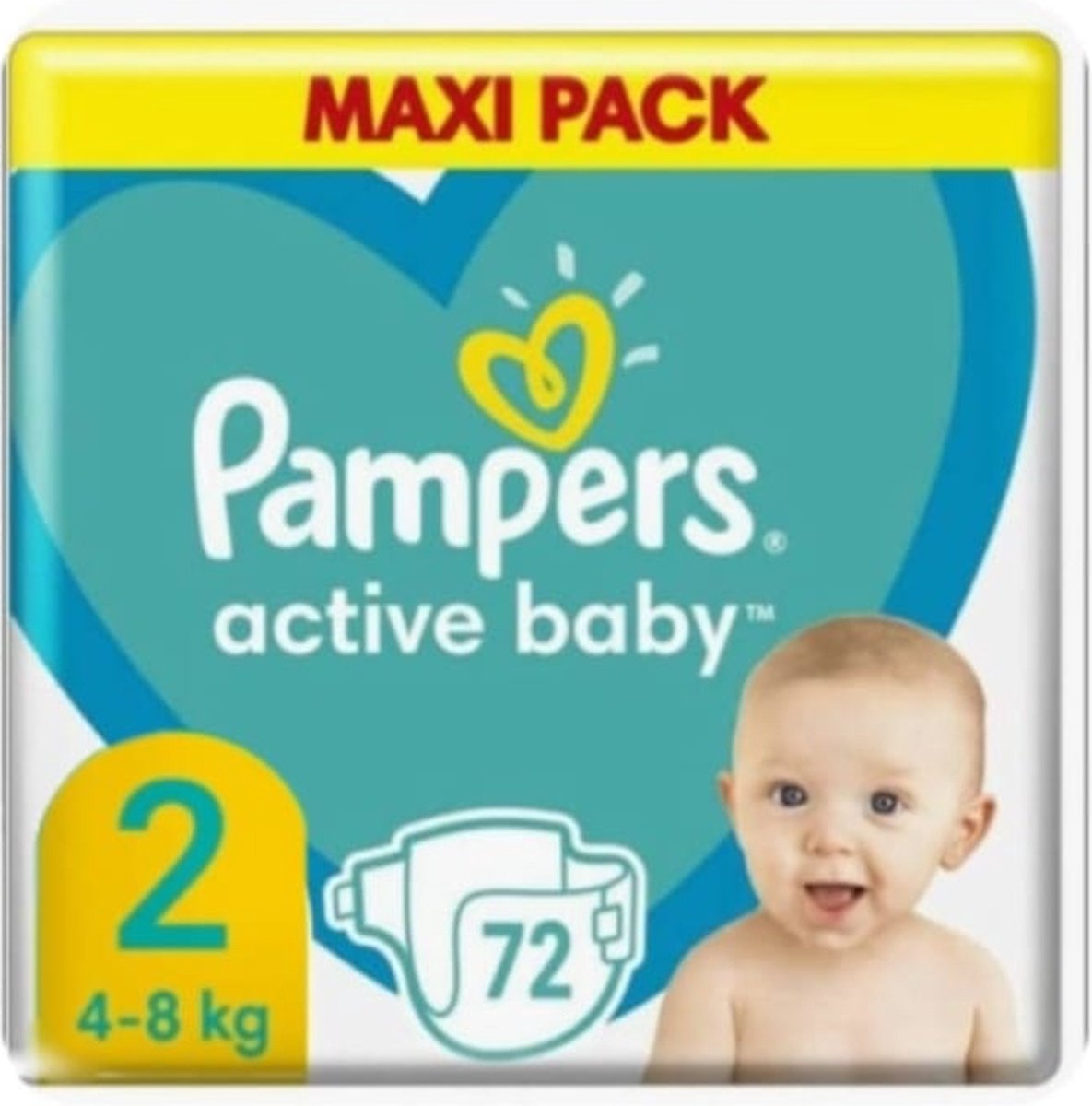 PAMPERS Active Baby Luiers Maat 2 - (4-8kg) -72st