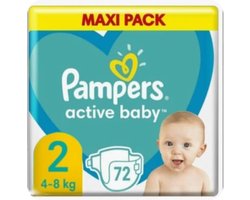 PAMPERS Active Baby Luiers Maat 2 - (4-8kg) -72st