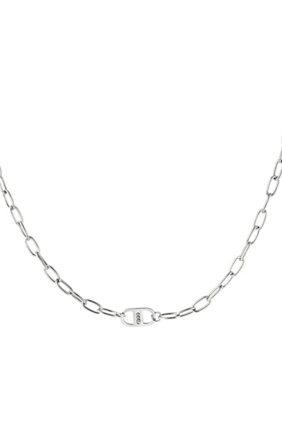 Lucky chain ketting - kleur zilver - dubbeld- cadeau - moeder - valentijn - moederdag - kerst- kadotip - stainless steel - waterproof - nikkel vrij - zilver - ketting - necklace - schakel - chain - chocker - layering -