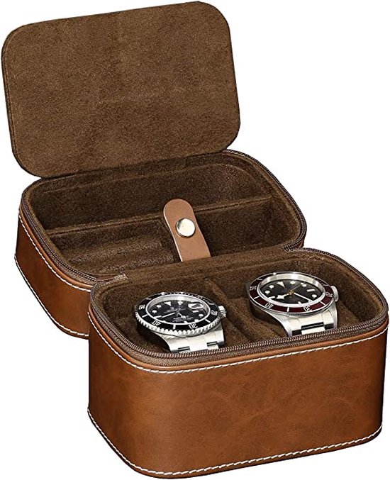 Horlogedoos, PU-lederen Horlogekast, Geschenkdozen Met Kussen Voor De Meeste Horloges, Smartwatches En Sieraden, Opbergdoos Voor Horloges Als Cadeau Voor Verjaardag