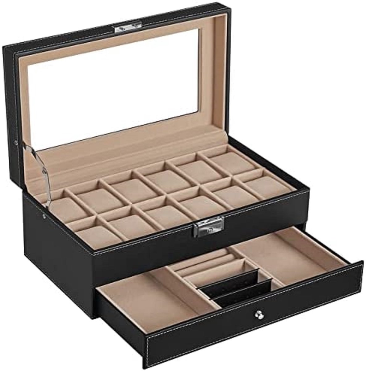 Horlogedoos \ horloge opbergbox | kijkdoos | horlogedoos | Horlogekist - watch box jewelry box