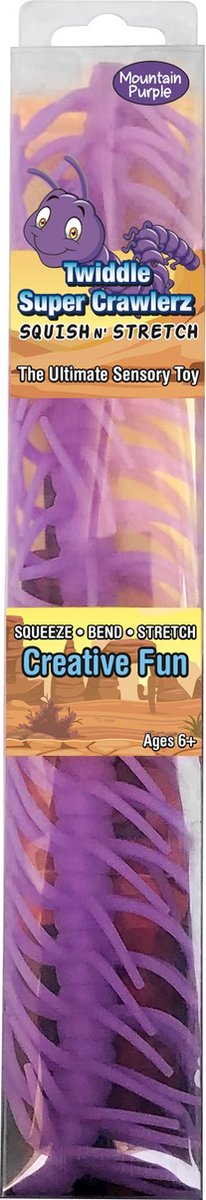 Twiddle Super Crawlerz - Squish n' Stretch - Mountain Purple - Fidget Toy