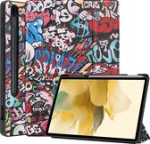 Hoesje Geschikt voor Samsung Galaxy Tab S7 FE Hoes Case Tablet Hoesje Tri-fold Met Uitsparing Geschikt voor S Pen - Hoes Geschikt voor Samsung Tab S7 FE Hoesje Hard Cover Bookcase Hoes - Graffity