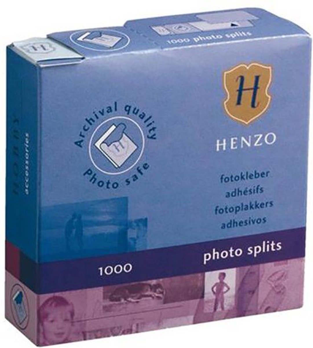 Fotoplakkers - Henzo - Plakstrips - 1000 stuks - Transparant - Henzo