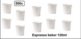 500x Gobelet à café karton blanc 120ml - Espresso Café thé chocolat soupe boisson eau gobelet karton
