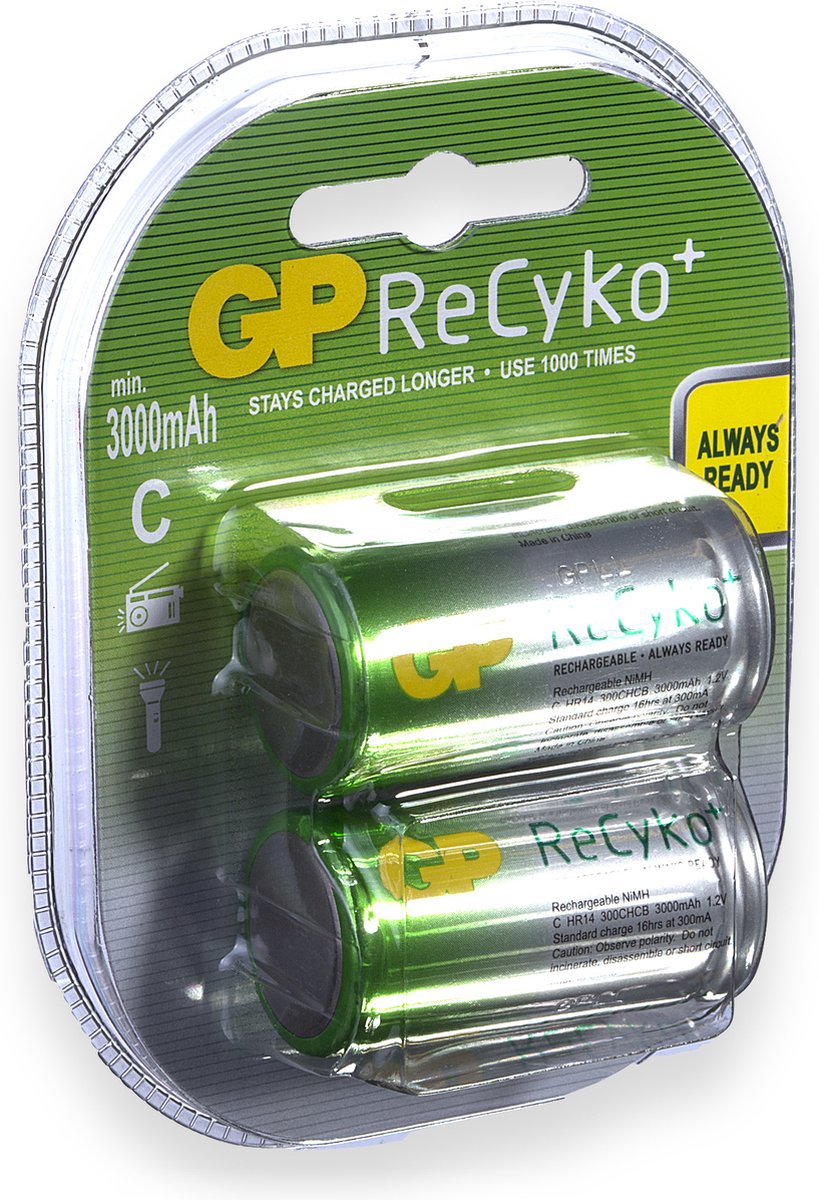 GP Batteries ReCyko+ C