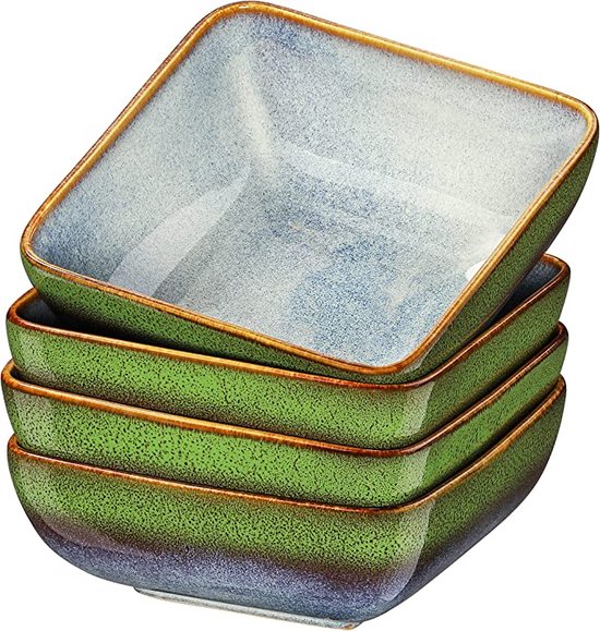 NUTRIUPS Keramische slakommen set van 4 21,5 cm, 1,2 l kom groot van