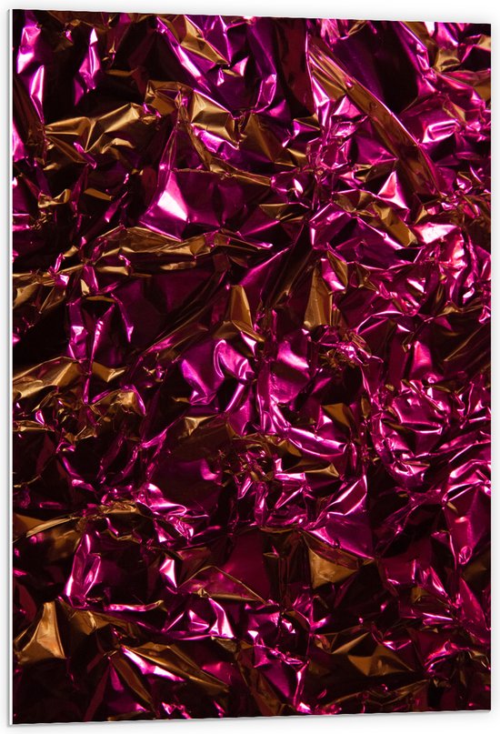 PVC Schuimplaat- Foto van Patroon met Roze Folie - 60x90 cm Foto op PVC Schuimplaat