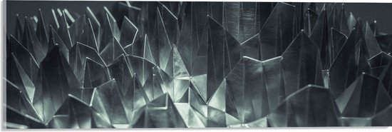 Acrylglas - Abstracte IJzeren Pinnen - 60x20 cm Foto op Acrylglas (Met Ophangsysteem)