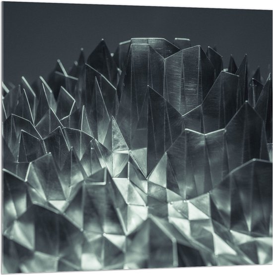 Acrylglas - Abstracte IJzeren Pinnen - 100x100 cm Foto op Acrylglas (Met Ophangsysteem)