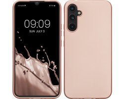 kwmobile telefoonhoesje geschikt voor Samsung Galaxy A34 5G - Hoesje voor smartphone - Back cover in metallic roségoud