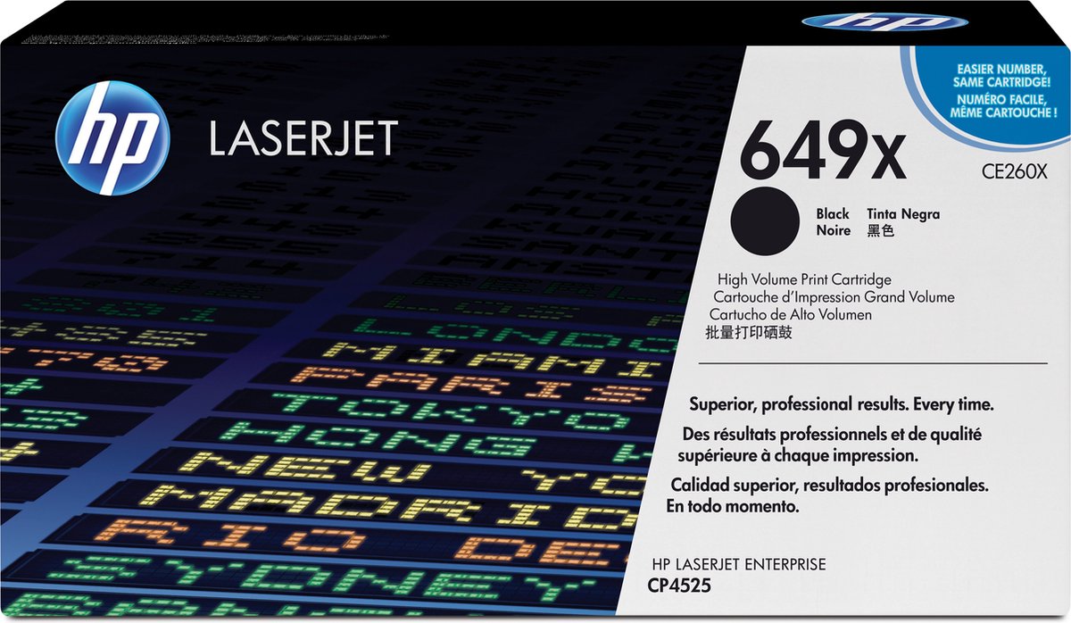 HP 649X originele toner cartridge (CE260X) zwart