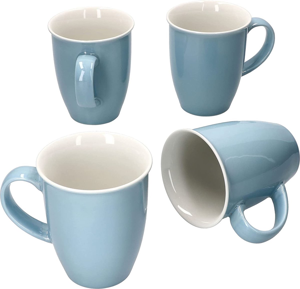 Ensemble élégant De 4 Tasses à Café/thé En Céramique - Couleurs Multiples, Lavable Au Lave-vaisselle