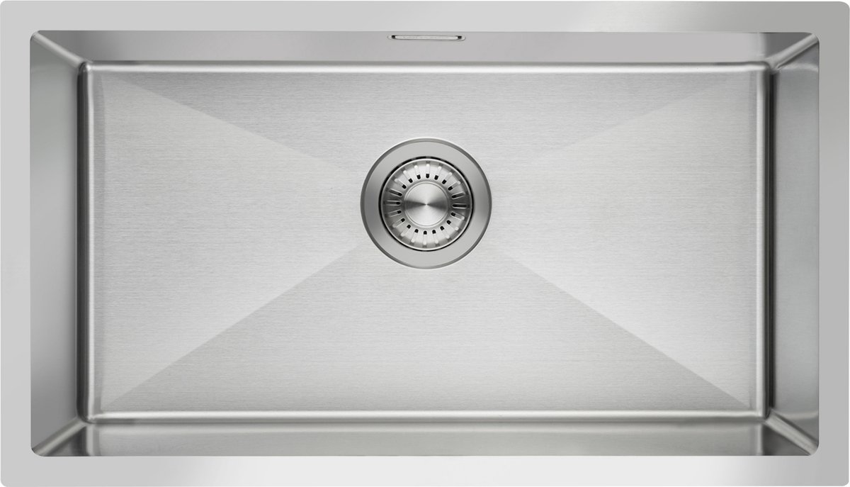 LOMAZOO Capri RVS Keuken Spoelbak - Elegant & Ruim - Onderhoudsvriendelijk - Inclusief Accessoires - 70 x 40 cm