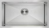 LOMAZOO Capri RVS Keuken Spoelbak - Elegant & Ruim - Onderhoudsvriendelijk - Inclusief Accessoires – 70 x 40 cm