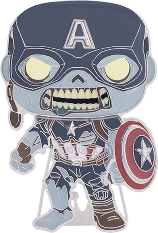 Funko What If...? - Marvel POP! Zombie Captain America 10 cm Pin - Multicolours