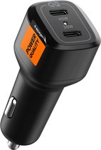 Spigen PC2200 Power Delivery Duo USB-C Chargeur Voiture 75W Charge Fast Zwart