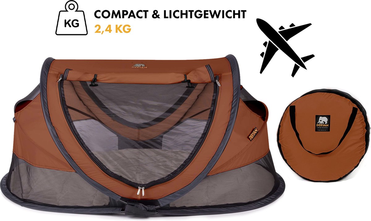 Deryan Peuter Luxe Campingbedje met Matras - Inklapbaar thumbnail 6