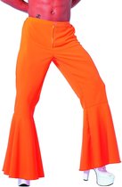 Wilbers - Hippie Kostuum - Oranje Hippie Broek Bi-Stretch - oranje - Maat 60 - Carnavalskleding - Verkleedkleding