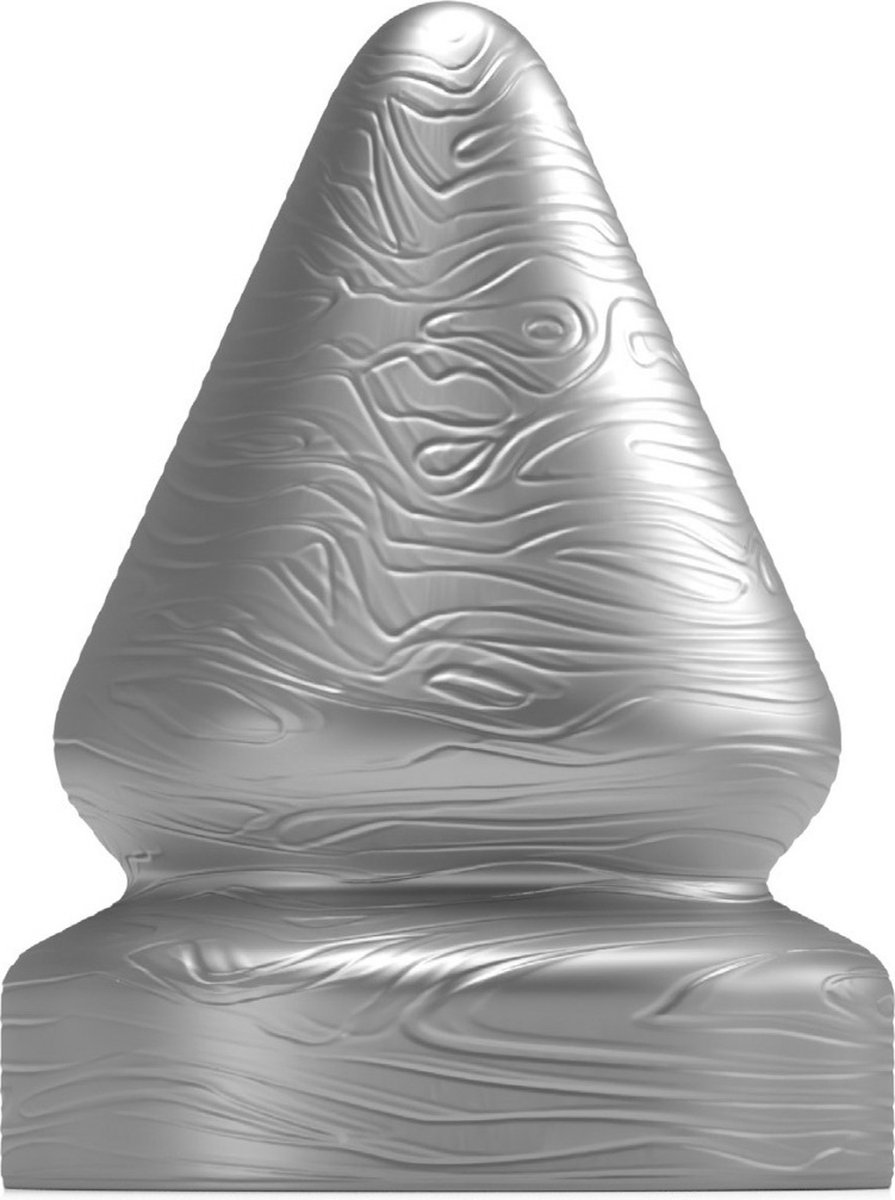 Stretch'r - Ripple - XXL Buttplug - Gun Metal Zilver L