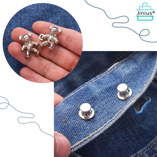 Knop Jean Star Pant Pin Pins Verstelbare Taille Gesp Draai Taille Pin