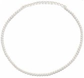 Parel Ketting- Ivoor- 6 mm- Allergievrij- 50 cm-Stretch- Charme Bijoux