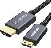 Sounix Mini HDMI naar HDMI Adapter- 4K@60Hz - Zwart