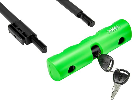 ABUS U-Lock 410K Ultra for Bicycle and e-Scooter - Handy and Robust Bicycle Lock with Practical Holder for Transport on The Bicycle - Bicycle Accessories - Variant 150HB140, Green Cobra