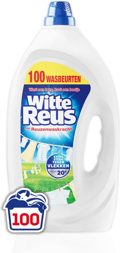 Witte Reus Gel - Vloeibaar Wasmiddel - Witte Was - Grootverpakking - 100 Wasbeurten