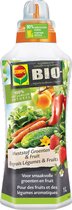 COMPO Bio Vloeibare Meststof Groenten & Fruit - 100% natuurlijk - voor een rijke en smaakvolle oogst - fles 1 L