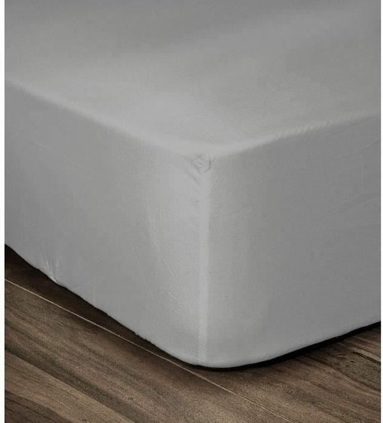 Eleganzzz Hoeslaken Jersey Katoen Stretch 35cm Hoge Hoek - licht grijs